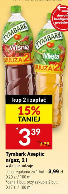 Twój Market Tymbark aseptic n/gaz 2l oferta