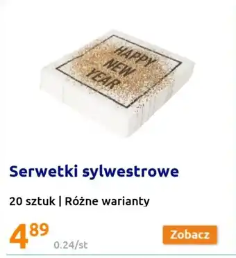 Action Serwetki sylwestrowe 20szt. Różne warianty oferta