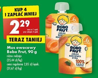 Biedronka Mus jabłko morela marchewka bobo frut oferta