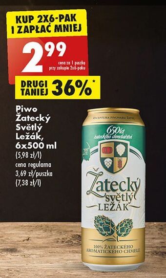 Biedronka Piwo zatecky svetly lezak oferta