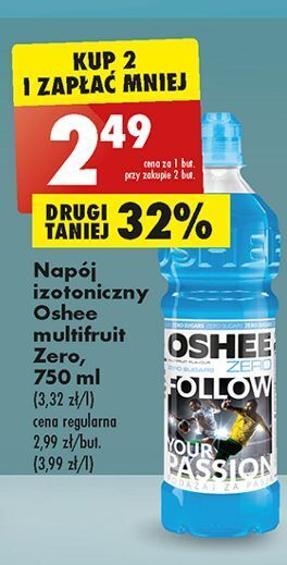 Biedronka Napój izotoniczny wieloowocowy oshee oferta