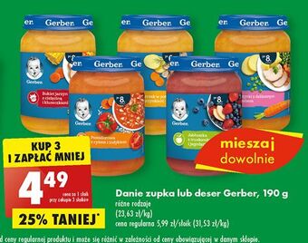 Biedronka Obiadek bukiet jarzyn z cielęciną i kluseczkami gerber oferta