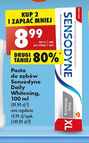 Biedronka Pasta do zębów sensodyne daily whitening oferta