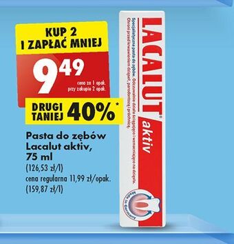 Biedronka Pasta do zębów lacalut aktiv oferta