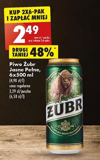 Biedronka Piwo żubr 1768 oferta