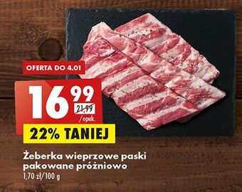 Biedronka Żeberka wieprzowe paski oferta