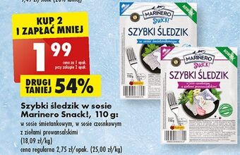 Biedronka Szybki śledzik w sosie czosnkowym marinero snack! oferta