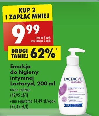 Biedronka Emulsja do higieny intymnej łagodząca lactacyd femina oferta