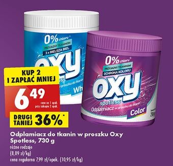 Biedronka Odplamiacz w proszku white oxy spotless oferta