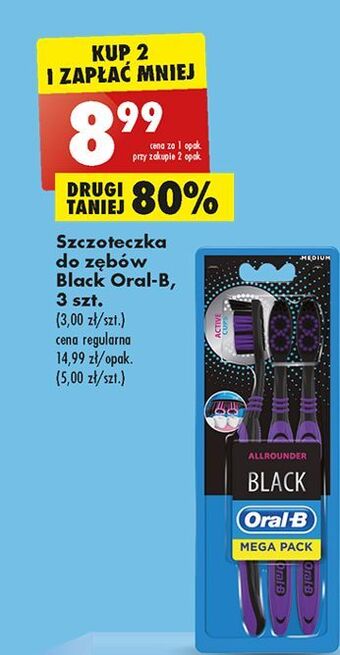 Biedronka Szczoteczka do zębów black medium oral-b allrounder oferta