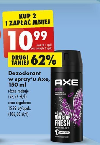 Biedronka Dezodorant axe excite oferta