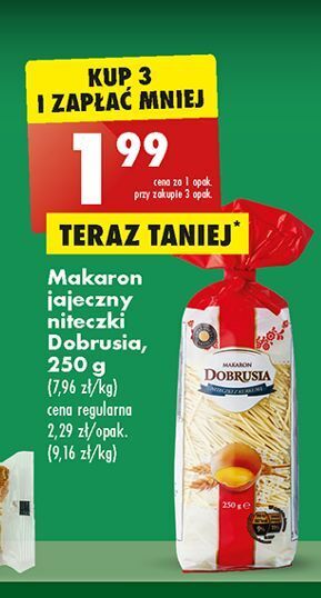 Biedronka Makaron niteczki domowe dobrusia oferta
