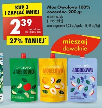 Biedronka Mus jabłkowo-jagodowy owolovo oferta