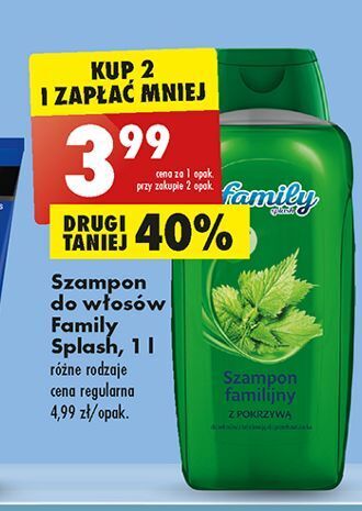Biedronka Szampon z pokrzywą family splash oferta