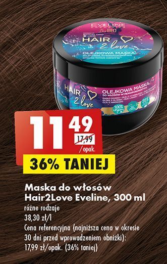 Biedronka Maska do włosów wysokoporowatych eveline hair2love oferta