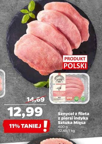 Netto Sznycel z fileta z piersi indyka sztuka mięsa oferta