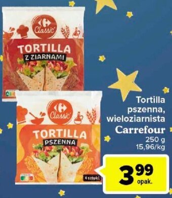 Carrefour Carrefour Tortilla pszenna, wieloziarnista 250g oferta