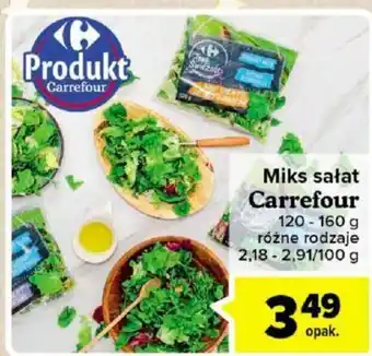 Carrefour Carrefour Miks sałat 120-160g różne rodzaje oferta