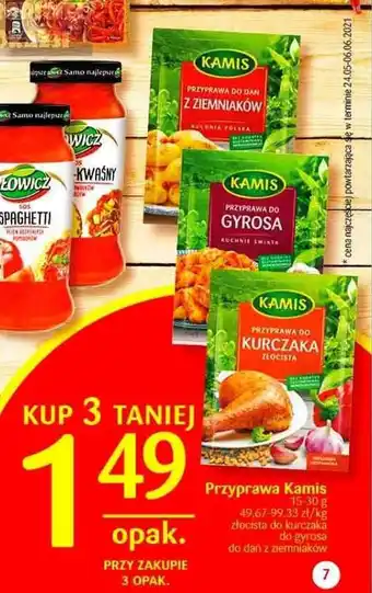 Delikatesy Centrum Przyprawa Kamis 15-30g oferta