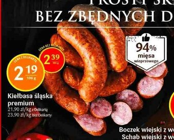 Delikatesy Centrum Kiełbasa śląska premium 100g oferta