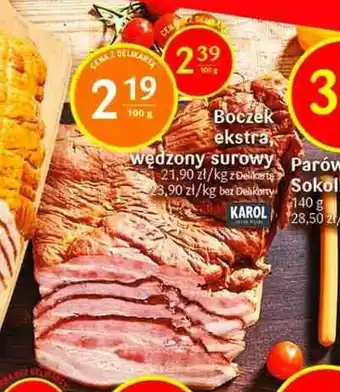 Delikatesy Centrum Boczek ekstra wędzony surowy 100g oferta