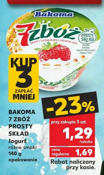 Kaufland BAKOMA 7 ZBÓŻ PROSTY SKŁAD Jogurt oferta