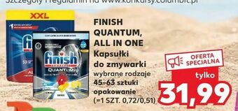 Kaufland FINISH QUANTUM, ALL IN ONE Kapsułki do zmywarki oferta