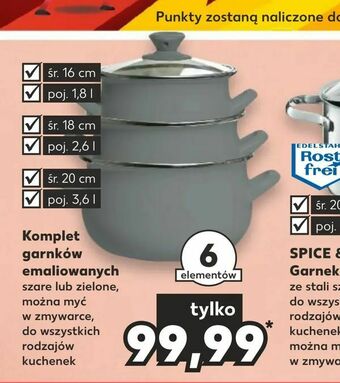 Kaufland Komplet garnków emaliowanych oferta