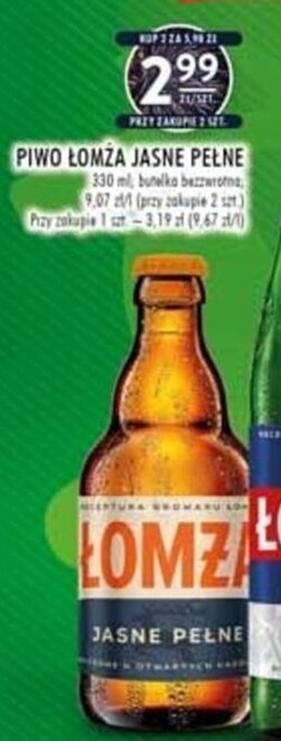 Stokrotka Łomża jasne pełne Piwo 330ml oferta