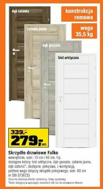 OBI Skrzydło drzwiowe falko oferta