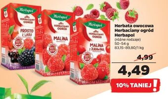 Netto Herbata malina z żurawiną herbapol herbaciany ogród oferta