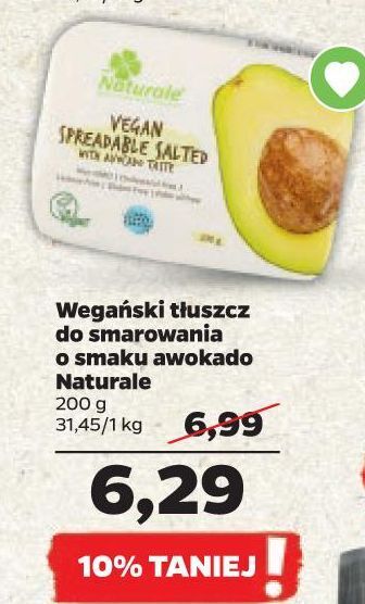 Netto Tłuszcz wegański do smarowania o smaku awokado naturale oferta