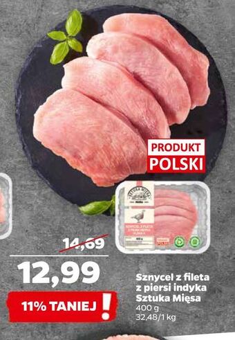 Netto Sznycel z fileta piersi indyka sztuka mięsa netto oferta