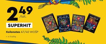 Biedronka Kołonotes a7/40 kratka wośp oferta