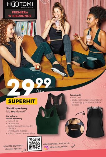 Biedronka Stanik sportowy s-xl hootomi oferta