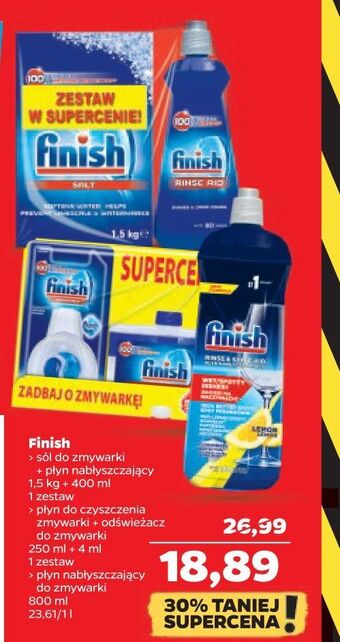 Netto Sól do zmywarek + płyn nabłyszczania finish special salt oferta