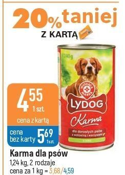E.Leclerc Karma dla psów wołowina i warzywami wiodąca marka lydog oferta