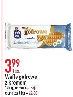 E.Leclerc Wafle gofrowe o smaku śmietankowym wiodąca marka p'tit deli oferta