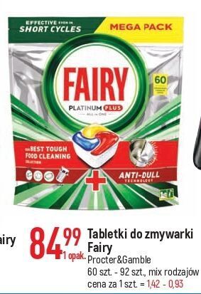 E.Leclerc Tabletki do zmywarek lemon fairy platinum plus oferta
