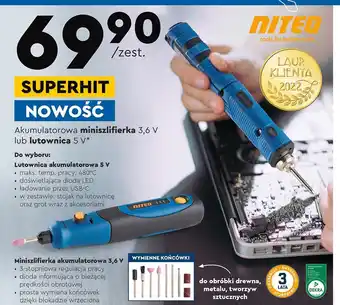 Biedronka Miniszlifierka 3.6 v niteo oferta