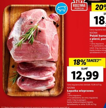 Lidl Rzeźnik Łopatka wieprzowa 1kg oferta