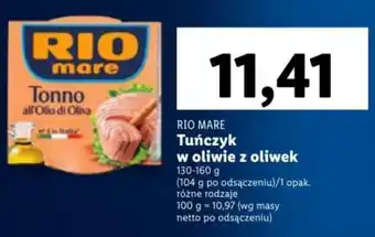 Lidl Rio Mare Tuńczyk w oliwie z oliwek 130-160g oferta