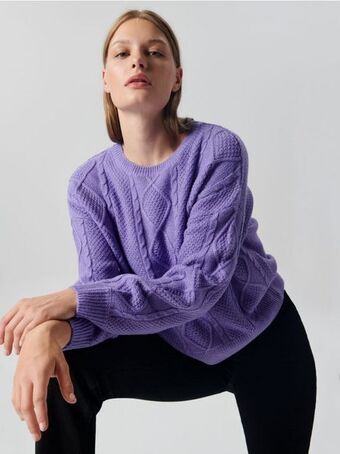 Sinsay Sweter z ozdobnym splotem oferta