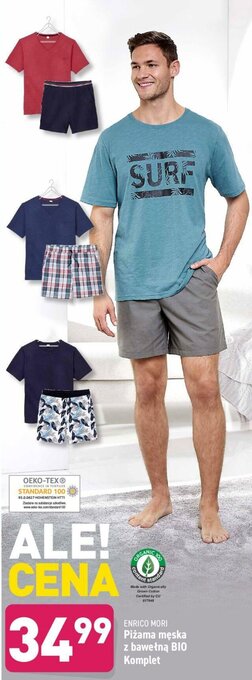 ALDI Piżama męska z bawełną BIO oferta