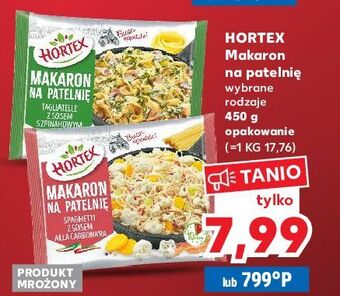 Kaufland Makaron na patelnię tagliatelle z sosem szpinakowym hortex oferta