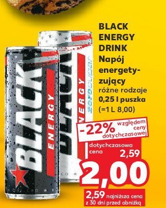 Kaufland Napój energetyczny zero sugar black energy oferta