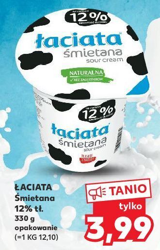 Kaufland Śmietana 12 % łaciata oferta