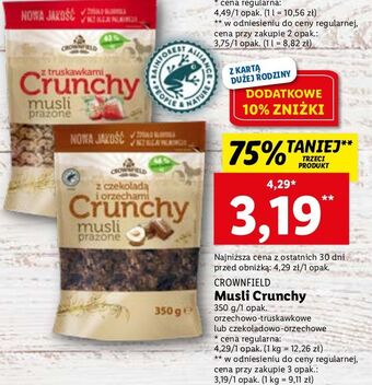 Lidl Musli czekoladowo-orzechowe crownfield oferta