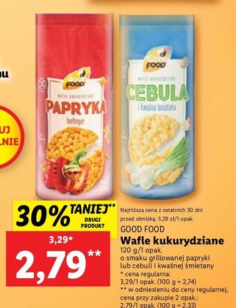 Lidl Wafle kukurydziane paprykowe bbq good food oferta