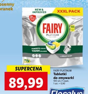 Lidl Tabletki do zmywarek lemon fairy platinum oferta